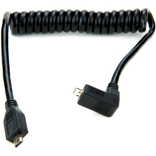 ATOMOS Coiled Right-Angle micro HDMI to mini HDMI Cable